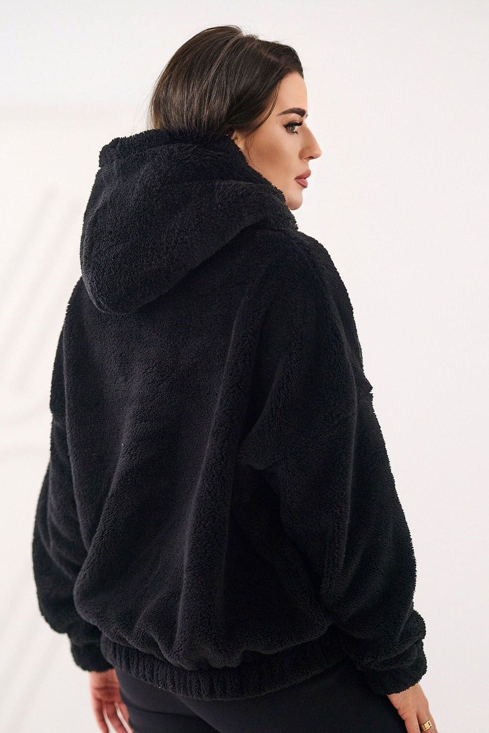 Women's Hoodie Teddy Bear Motif Kangaroo Pocket Lined – Hoodie | GUOCALI – view 18