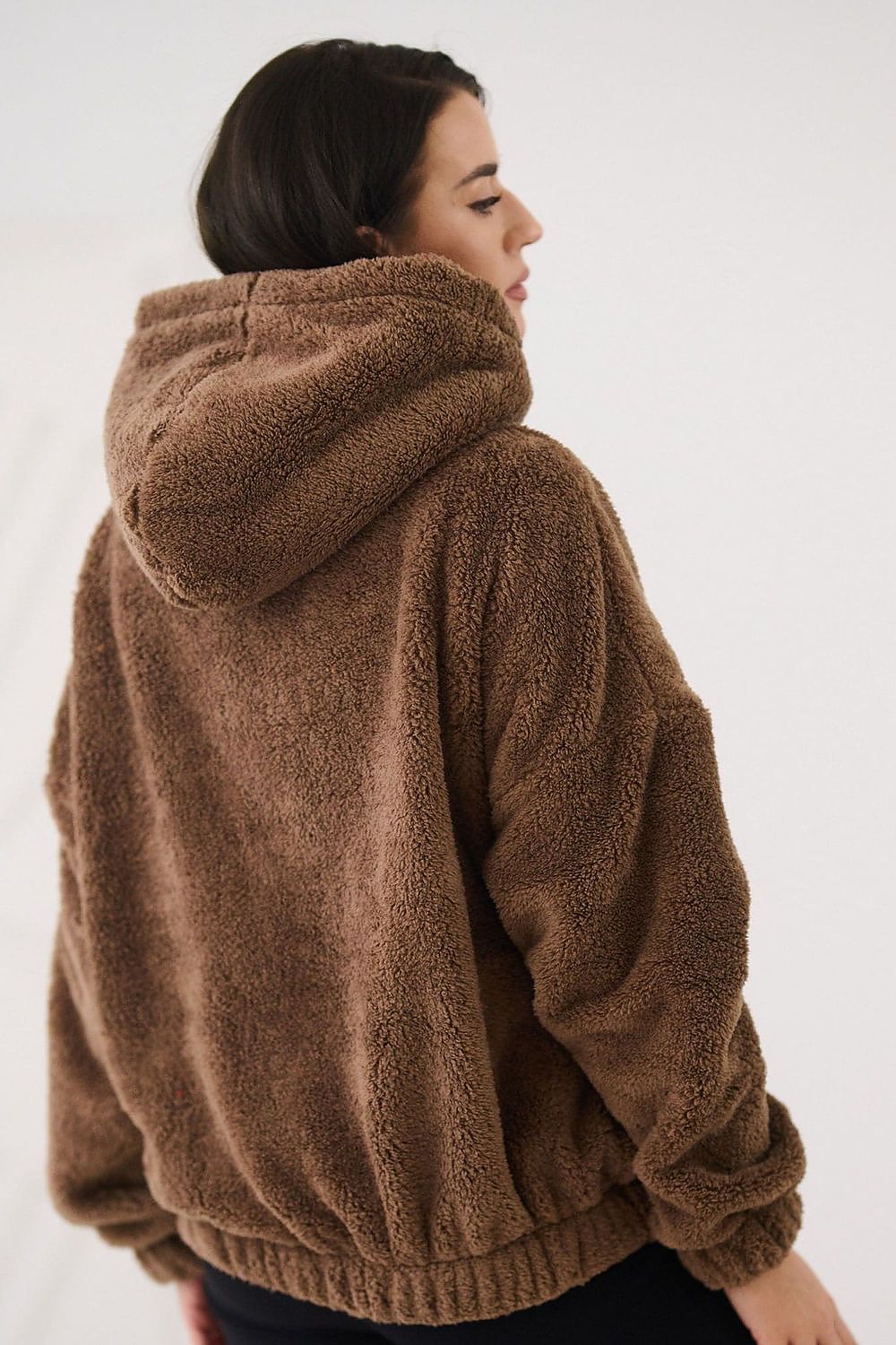 Women's Hoodie Teddy Bear Motif Kangaroo Pocket Lined – Hoodie | GUOCALI – view 6