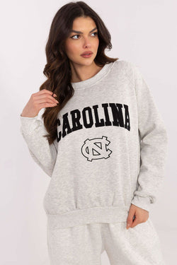 Women's Sweatshirt College Print Crew Neck Raglan Cotton Blend – Sweatshirt | GUOCALI