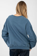 Women's Sweatshirt Crew Neck Chest Embroidery Stretch Cotton – Sweatshirt | GUOCALI – view 2