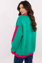 Women's Sweatshirt Crew Neck Embroidered Patches Cotton Blend – Sweatshirt | GUOCALI – view 15