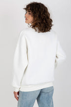 Women's Sweatshirt Crew Neck Front Embroidery Cotton Blend – Sweatshirt | GUOCALI – view 11