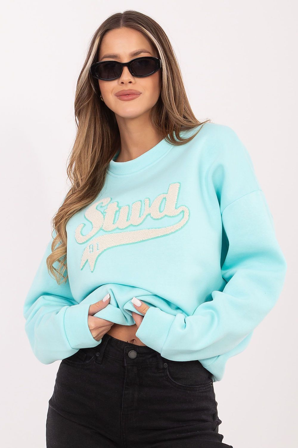 Women's Sweatshirt Crew Neck Graphic Print Stretch Cotton – Sweatshirt | GUOCALI – view 12