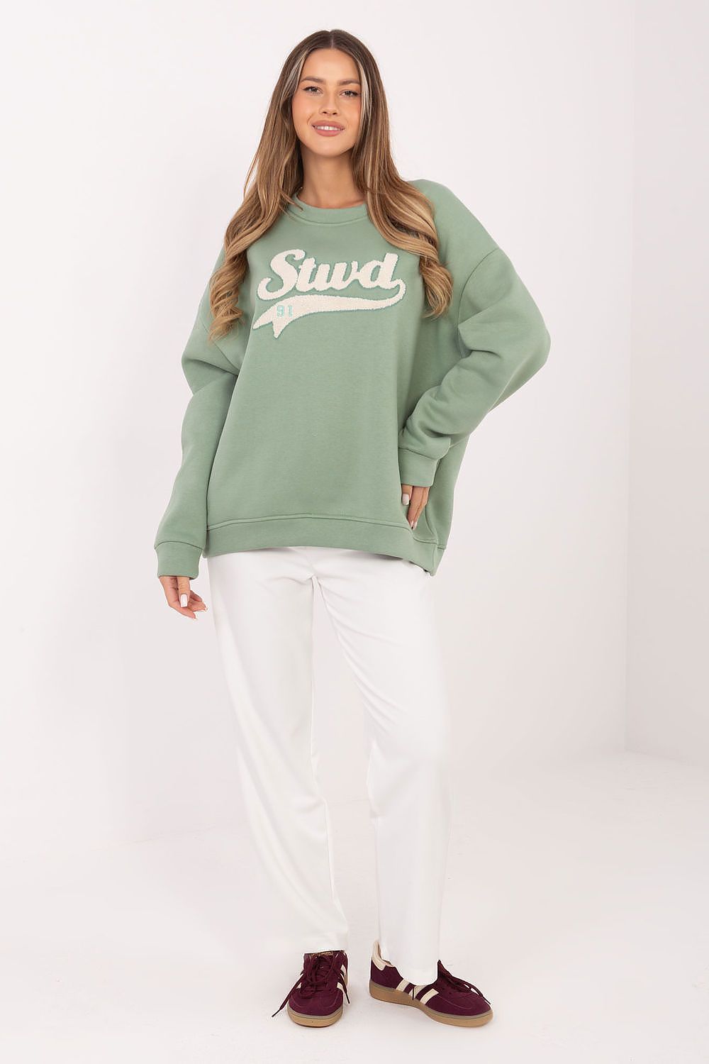 Women's Sweatshirt Crew Neck Graphic Print Stretch Cotton – Sweatshirt | GUOCALI – view 16