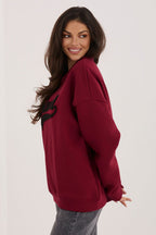 Women's Sweatshirt Crew Neck Graphic Print Stretch Cotton – Sweatshirt | GUOCALI – view 3