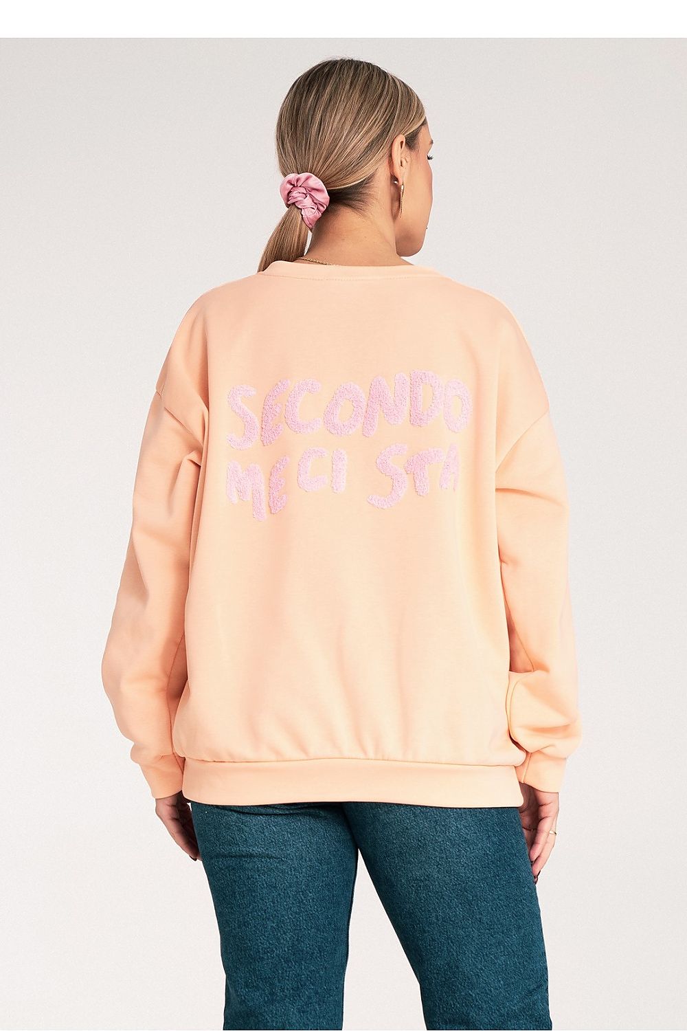 Women's Sweatshirt Crew Neck Letter Print Relaxed Cotton Blend – Sweatshirt | GUOCALI – view 3