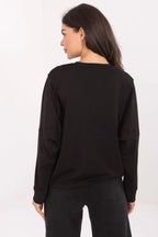 Women's sweatshirt Crew Neck Minimalist Pullover Cotton Stretch – view 9