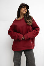 Women's Sweatshirt Crew Neck Oversized Cotton Blend – Sweatshirt | GUOCALI