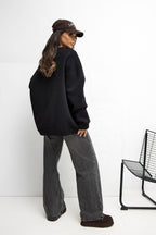 Women's Sweatshirt Crew Neck Oversized Cotton Blend – Sweatshirt | GUOCALI – view 7