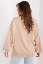 Women's Sweatshirt Crew Neck Oversized Solid Cotton Blend – Sweatshirt | GUOCALI – view 11
