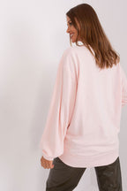 Women's Sweatshirt Crew Neck Oversized Solid Cotton Blend – Sweatshirt | GUOCALI – view 14