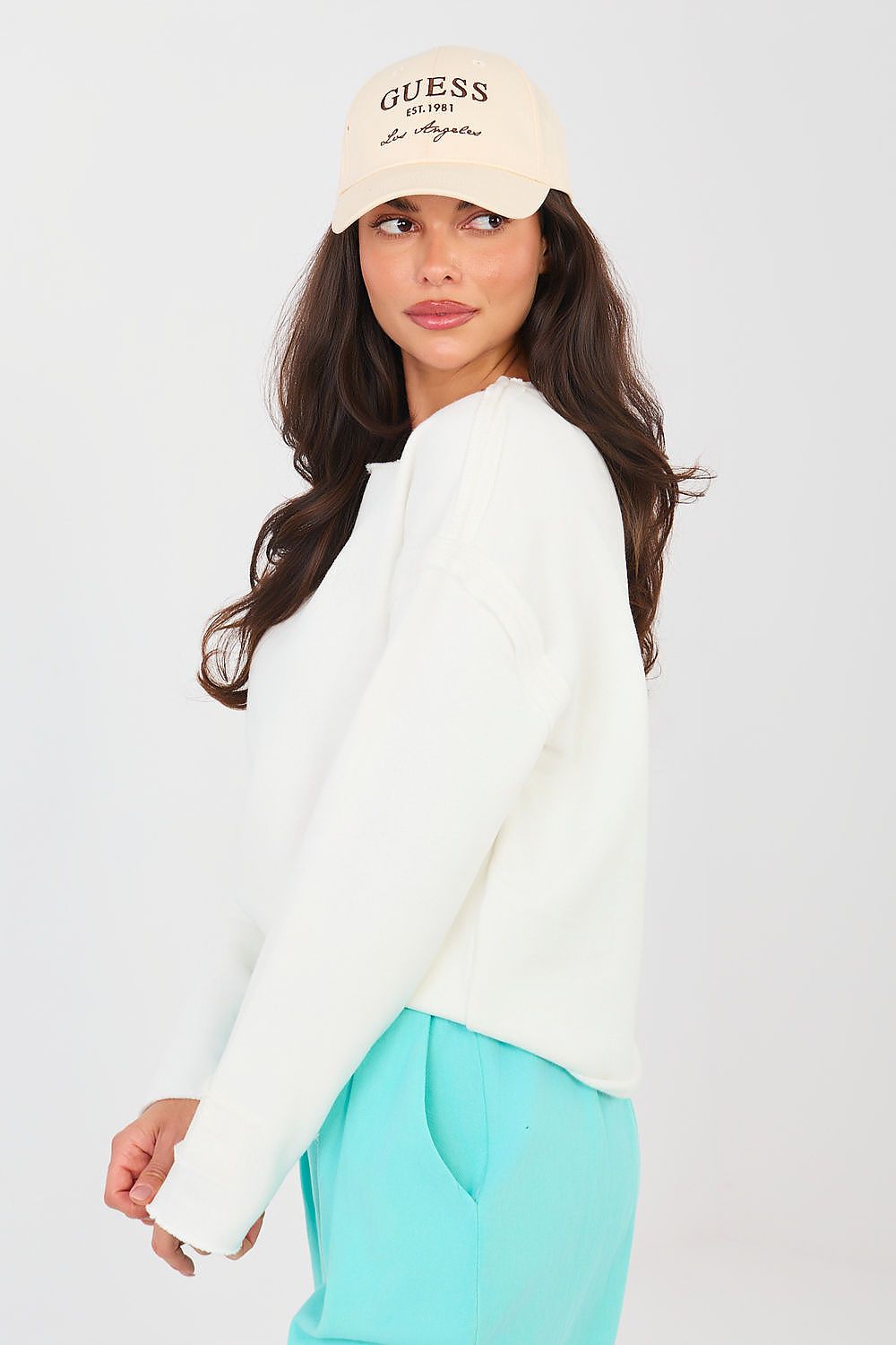 Women's Sweatshirt Crew Neck Stretch Cotton Blend – Sweatshirt | GUOCALI – view 6