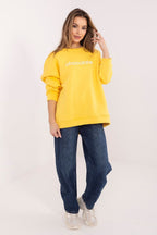 Women's sweatshirt Embroidered Crew Neck Regular Fit Stretch Cotton – view 18
