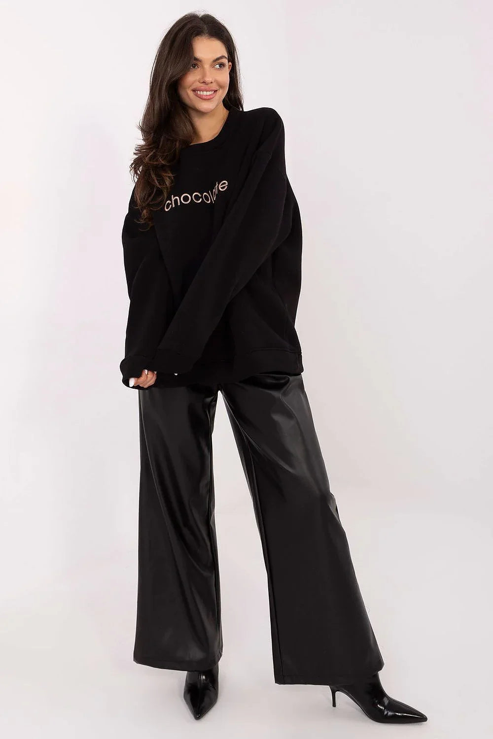 Women's sweatshirt Embroidered Crew Neck Regular Fit Stretch Cotton – view 5