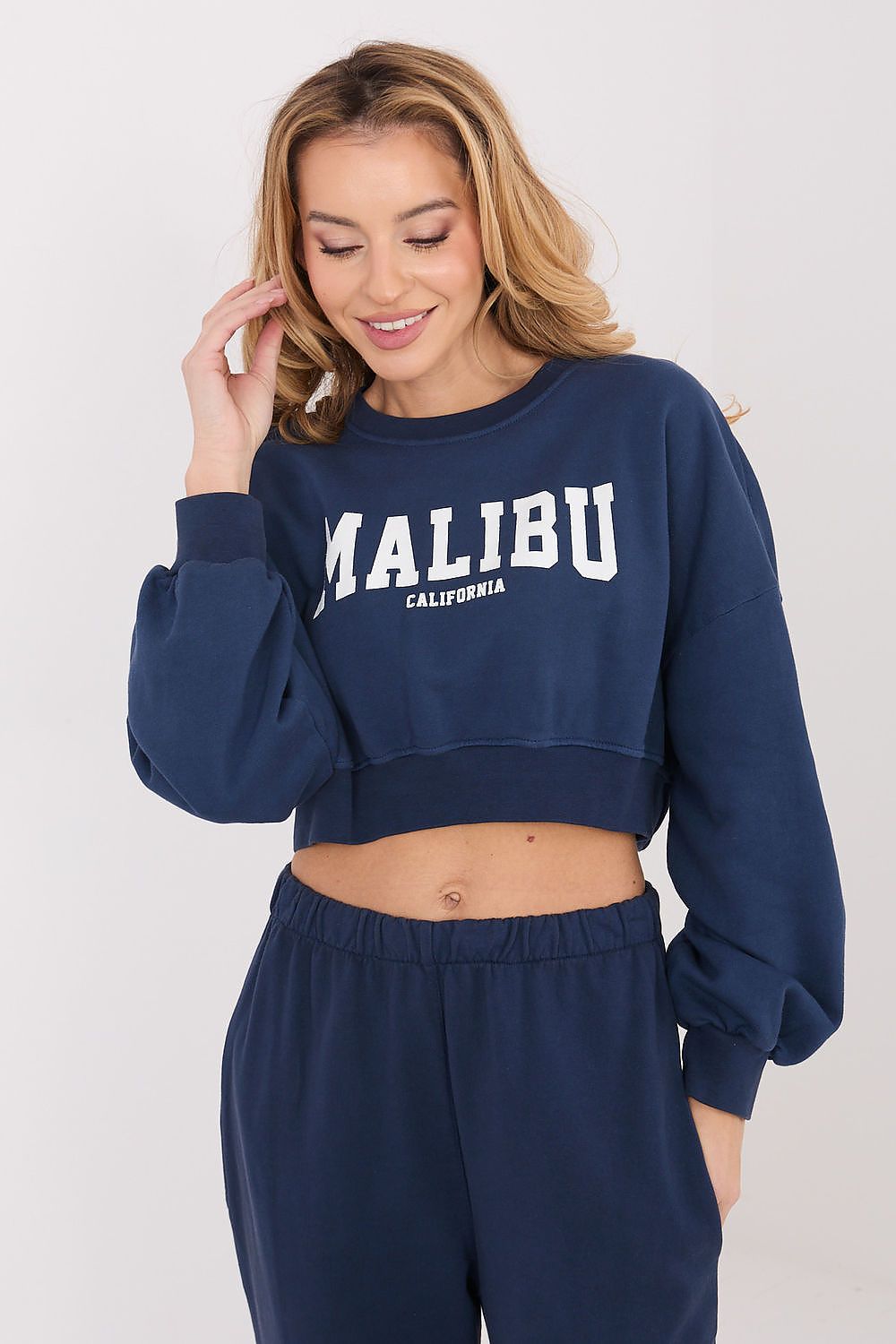 Women's Sweatshirt Cropped Crew Neck Letter Print – Sweatshirt | GUOCALI