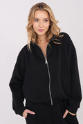 Women's Sweatshirt Full-Zip Stand Collar Loose Fit – Sweatshirt | GUOCALI