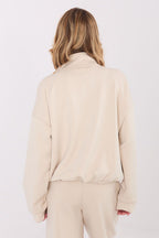 Women's Sweatshirt Full-Zip Stand Collar Loose Fit – Sweatshirt | GUOCALI – view 14