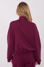 Women's Sweatshirt Full-Zip Stand Collar Loose Fit – Sweatshirt | GUOCALI – view 6