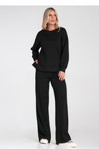 Women's Sweatshirt High-Low Hem Side Slits Crew Neck – Sweatshirt | GUOCALI – view 10