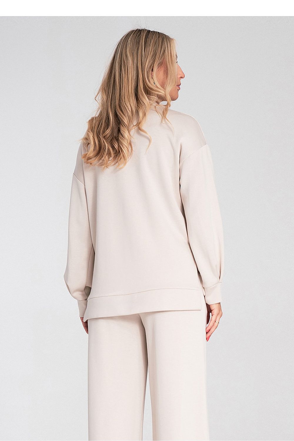 Women's Sweatshirt High-Low Hem Side Slits Crew Neck – Sweatshirt | GUOCALI – view 6