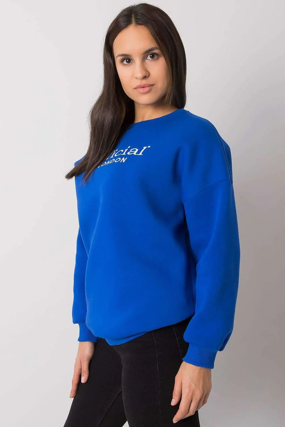 Women's sweatshirt Logo Crew Neck Relaxed Fit Cotton Blend – view 9