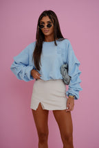 Women's Sweatshirt Loose Fit Crew Neck Logo Stretch Cotton – Sweatshirt | GUOCALI – view 10