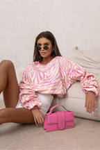 Women's Sweatshirt Loose Fit Crew Neck Logo Stretch Cotton – Sweatshirt | GUOCALI – view 13
