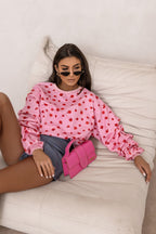Women's Sweatshirt Loose Fit Crew Neck Logo Stretch Cotton – Sweatshirt | GUOCALI – view 17