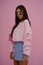 Women's Sweatshirt Loose Fit Crew Neck Logo Stretch Cotton – Sweatshirt | GUOCALI – view 8