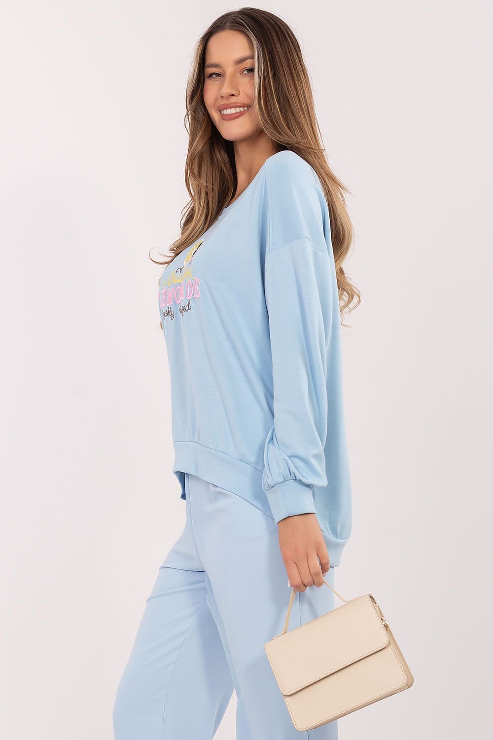 Women's Sweatshirt Loose Fit Graphic Print Round Neck – Sweatshirt | GUOCALI – view 3