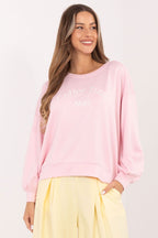 Women's Sweatshirt Loose Fit Letter Print Round Neck – Sweatshirt | GUOCALI – view 11