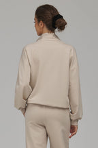 Women's Sweatshirt Mock Neck Half-Zip Relaxed Fit – Sweatshirt | GUOCALI – view 6