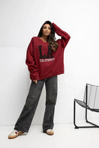 Women's sweatshirt Oversized Embroidered Logo Crew Neck – view 7