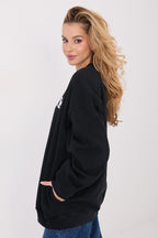 Women's Sweatshirt Oversized Letter Print Lined Cotton Blend – Sweatshirt | GUOCALI – view 3