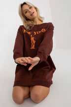 Women's Sweatshirt Oversized Longline Graphic Print Cotton Blend – Sweatshirt | GUOCALI – view 22