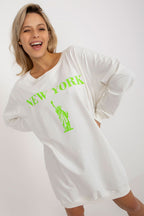 Women's Sweatshirt Oversized Longline Graphic Print Cotton Blend – Sweatshirt | GUOCALI – view 4