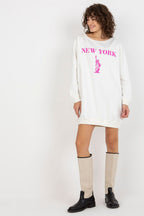Women's Sweatshirt Oversized Longline Graphic Print Cotton Blend – Sweatshirt | GUOCALI – view 6