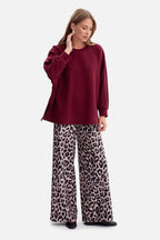 Women's Sweatshirt Oversized Raglan Side Slits Cotton – Sweatshirt | GUOCALI – view 14