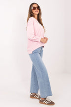 Women's Sweatshirt Round Neck Letter Print Regular Fit – Sweatshirt | GUOCALI – view 2