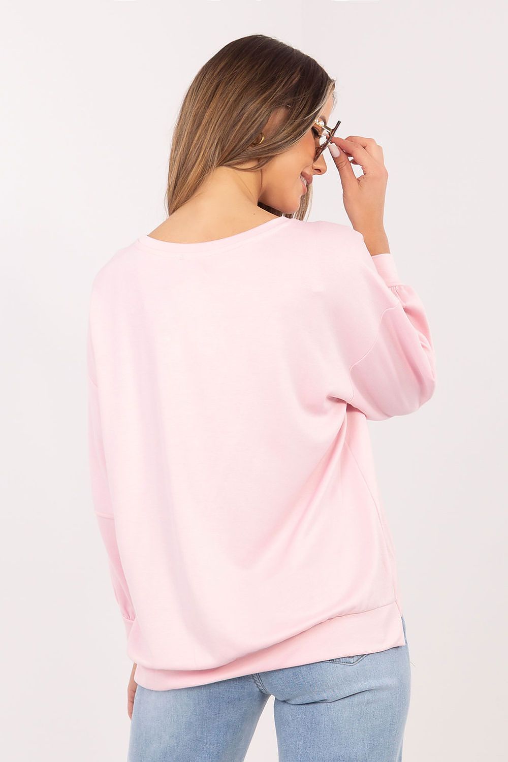 Women's Sweatshirt Round Neck Letter Print Regular Fit – Sweatshirt | GUOCALI – view 3