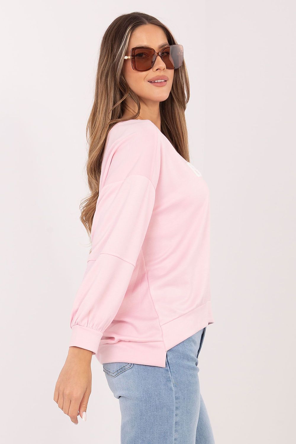 Women's Sweatshirt Round Neck Letter Print Regular Fit – Sweatshirt | GUOCALI – view 4