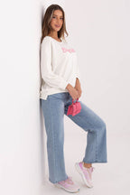 Women's Sweatshirt Round Neck Letter Print Regular Fit – Sweatshirt | GUOCALI – view 6