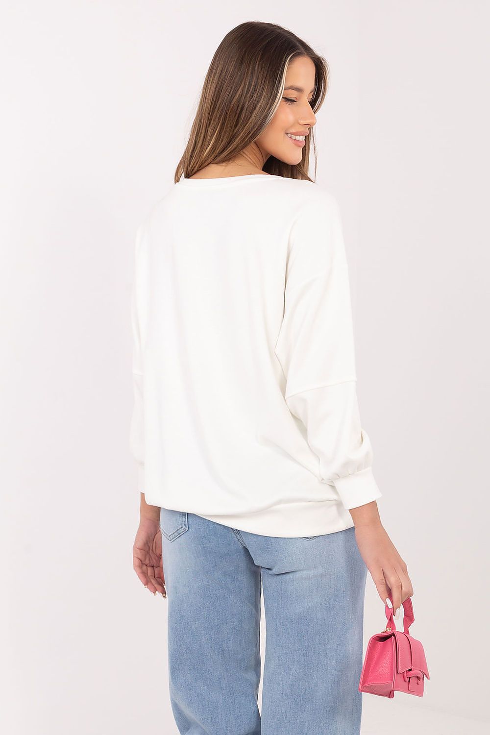 Women's Sweatshirt Round Neck Letter Print Regular Fit – Sweatshirt | GUOCALI – view 7