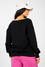 Women's Sweatshirt Sleeve Embroidery Cotton Blend – Sweatshirt | GUOCALI – view 3