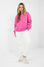 Women's Sweatshirt Sleeve Embroidery Cotton Blend – Sweatshirt | GUOCALI – view 5