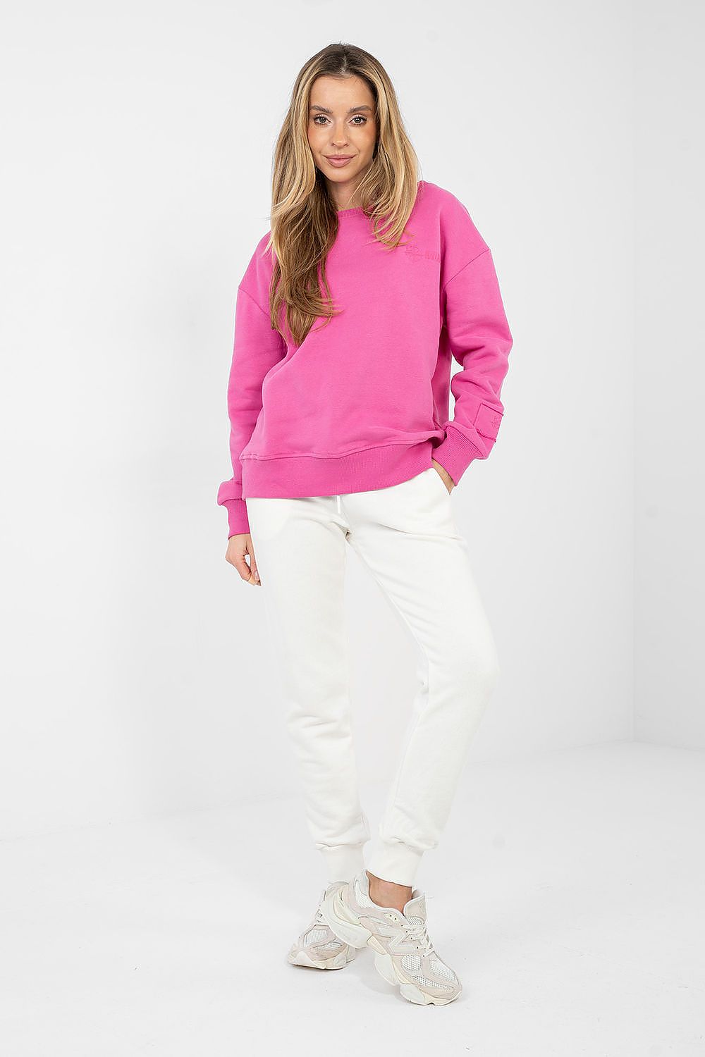 Women's Sweatshirt Sleeve Embroidery Cotton Blend – Sweatshirt | GUOCALI – view 5