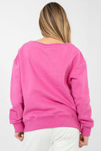Women's Sweatshirt Sleeve Embroidery Cotton Blend – Sweatshirt | GUOCALI – view 6