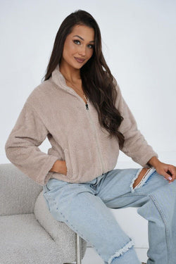 Women's Sweatshirt Teddy Full-Zip Stand Collar – Sweatshirt | GUOCALI