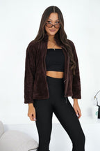 Women's Sweatshirt Teddy Full-Zip Stand Collar – Sweatshirt | GUOCALI – view 23