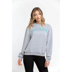 Women's sweatshirt Trussardi Logo Round Neck Grey Green Print – main view